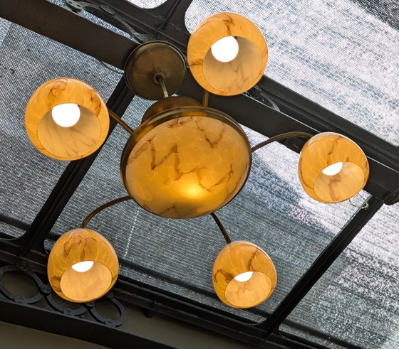 Image 1 of Jaren '30 Art Deco Hanglamp Armatuur 