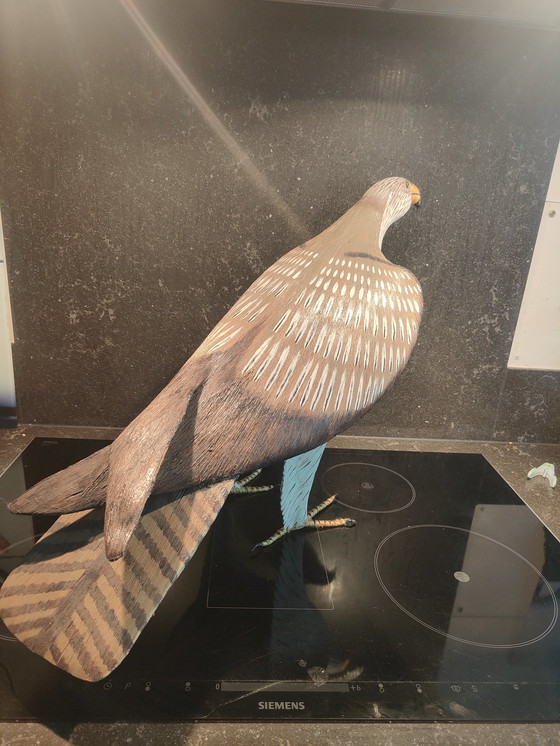 Image 1 of Águila perdicera/águila halcón elaborada con fibras naturales,