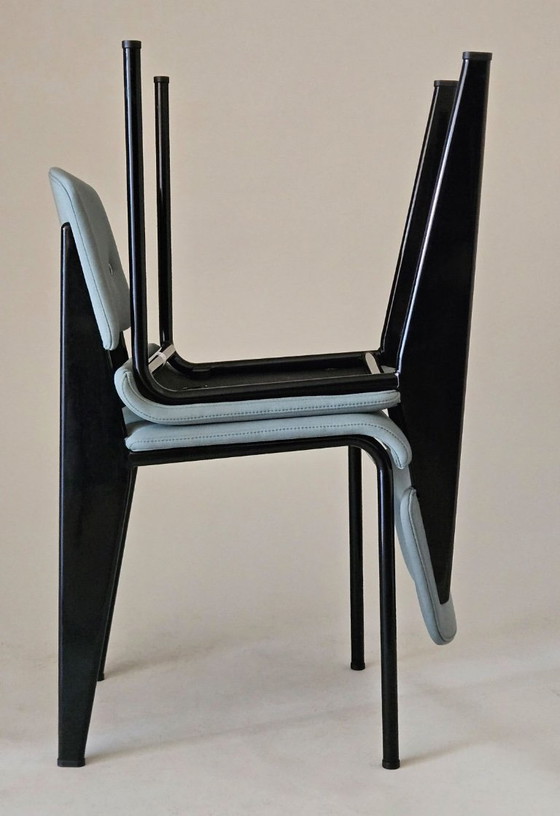 Image 1 of Pair of Vitra Standard SR Chairs by Jean Prouvé – Iwill 17 Green – Near Mint Condition