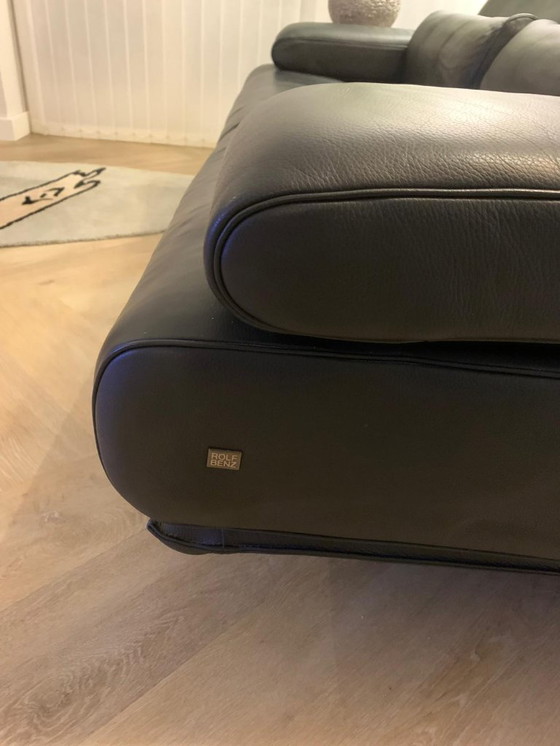 Image 1 of For sale: Exclusive Rolf Benz 6500 2.5 design sofa in black leather