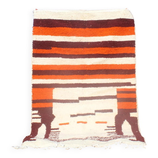 Tapis berbère fait main en pure laine 3x2 m