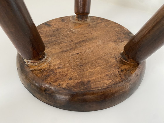 Image 1 of Vintage small French milk stool - stool - plant table, 1960s.