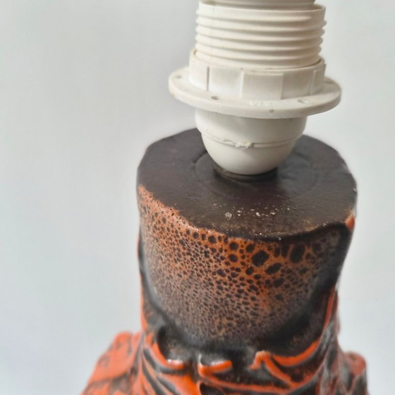 Image 1 of BELANGRIJKE VINTAGE KERAMISCHE LAMP UIT 1970 MET DUBBELE ONTSTEKING, JAREN 70, WEST-DUITSLAND