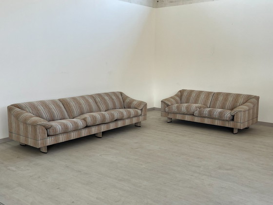 Image 1 of Poltrona Frau - Sofa - Wood, Fabric - Set of Two Sofas
