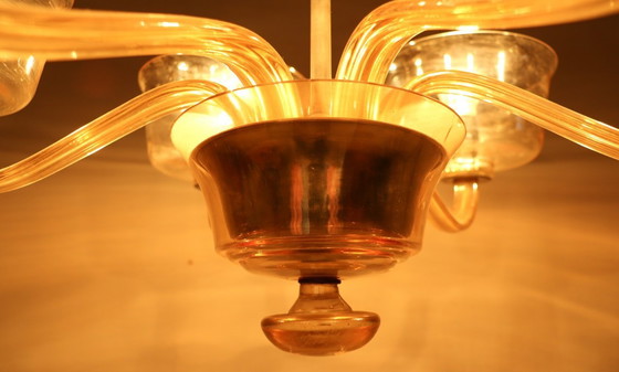 Image 1 of Kroonluchter/plafondlamp van Paolo Venini, Murano, Italië, jaren 60