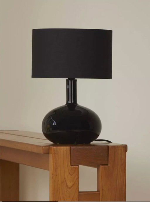 Black glass lamp base with dimmer, Ikea Ljusås Ysby by Anne Nilsson, 2009