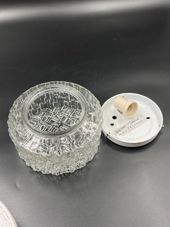 Image 1 of Molded glass ceiling light with relief