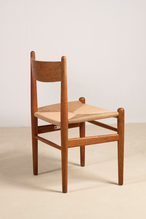 Image 1 of 6 chaises de salle à manger Hans J. Wegner CH36 en chêne, Danemark des années 1970