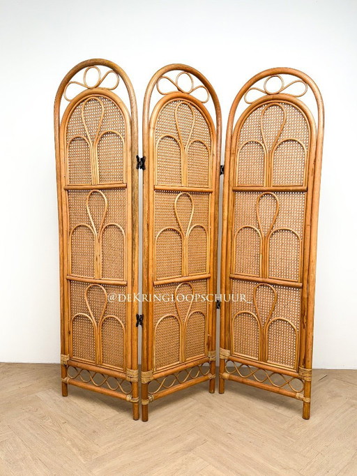 Divisorio vintage in rattan