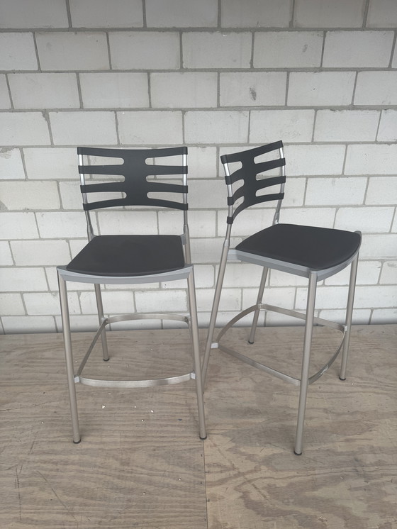 Image 1 of 2x Fritz Hansen Ice Barhocker