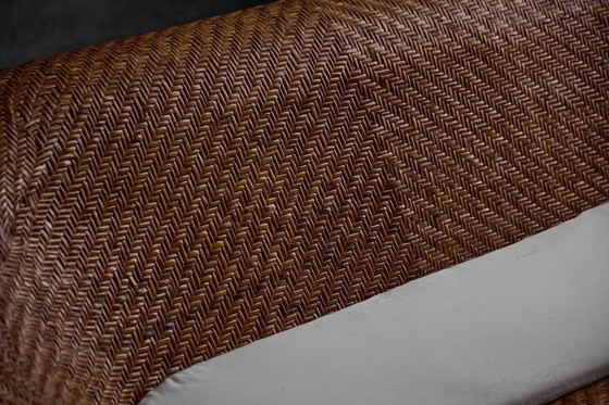 Image 1 of Sofá de mimbre tejido de mediados de siglo, Francia, década de 1970