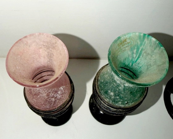 Image 1 of DIPI Rossi Imperio Vase Set Murano - Italy