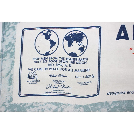 Image 1 of Vintage Neil Armstrong nasa vtg Apollo 11 fabric wall decoration