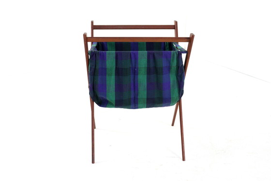 Image 1 of Vintage Danish reading basket reading rack magazine rack