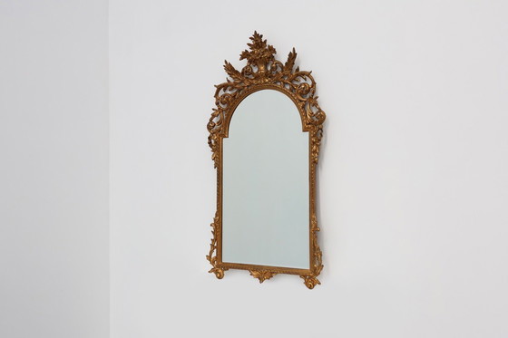 Image 1 of 20e Eeuwse Grote Barok Vergulde Spiegel door Deknudt, België