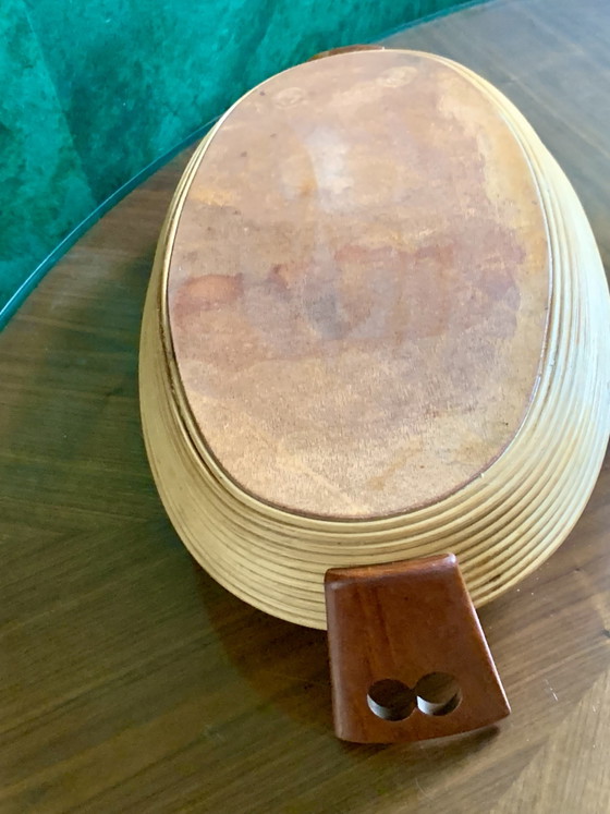 Grande Vassoio Vintage Ovale in Legno Curvato – Manici Ergonomici in Teak - Scandinavo – Oggetti decorativi (photo 15 of 15)
