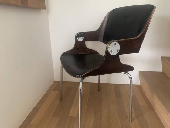 Plywood armchair by Eugen Schmidt for Soloform – Leather, Space Age (photo 7 of 10)