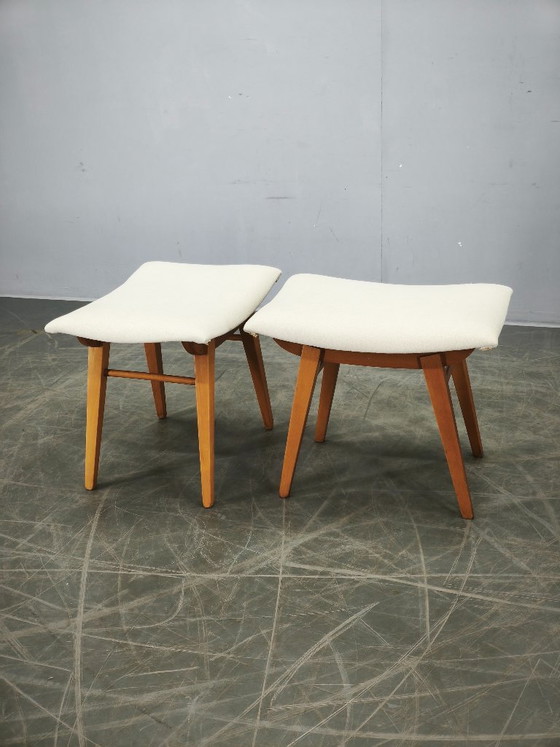 Image 1 of Par de taburetes de madera de haya de Závod Malacky, Checoslovaquia, años 70
