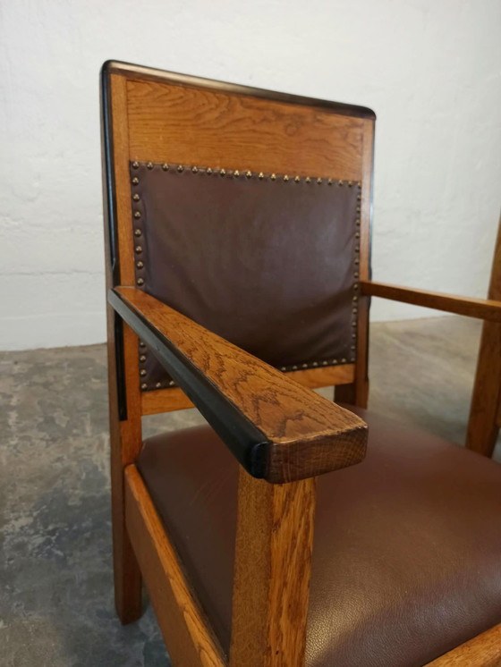 2 x Art Deco armchairs – Skai, Wood (photo 8 of 15)