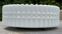 Lampada da soffitto vintage in vetro, 30 cm, anni '60/'70