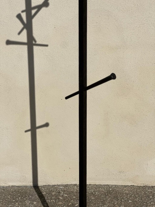 Wrought iron parrot coat rack, Francis DEWAELE, blacksmith from MAROLLES and LOIR-ET-CHER, 1950