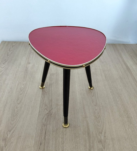 Image 1 of Tavolino anni '50 con piano rosso