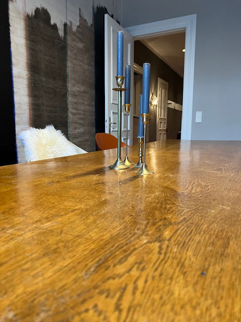 Image 1 of Table de salle à manger en chêne "Arts Crafts" (1850-1920)