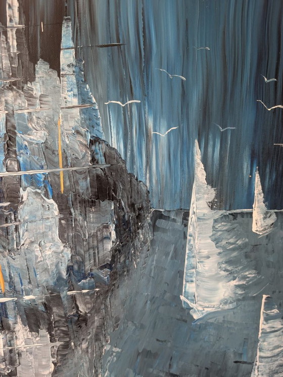 White Boats in the City – Paintings & Drawings, Canvas (photo 5 of 6)