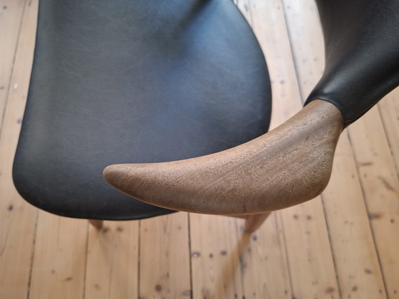 Ensemble de 4 chaises en corne de vache, style années 60 – humelfa, Chaises de salle à manger, Skai, Wood (photo 14 of 15)