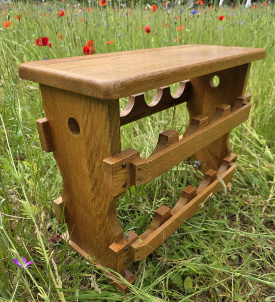 Image 1 of Solid Oak Wine Rack 8 Bottles 60s/70s