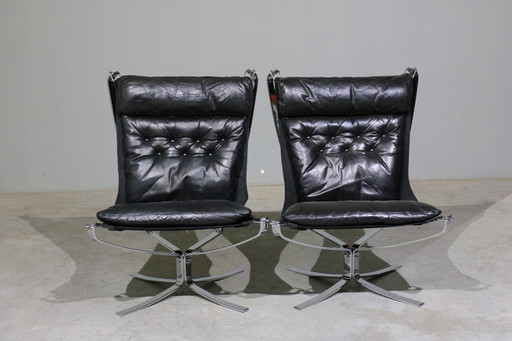 Set of Model Falcon Lounge Chairs by Sigurd Ressel for Vatne Mobler