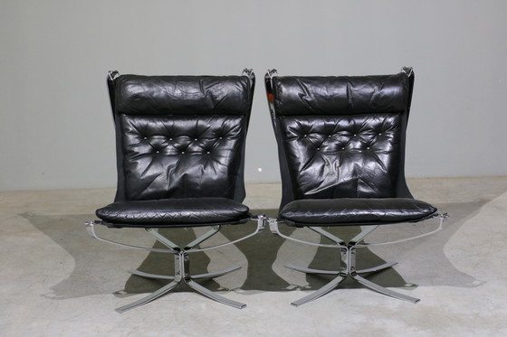 Image 1 of Set of Model Falcon Lounge Chairs by Sigurd Ressel for Vatne Mobler