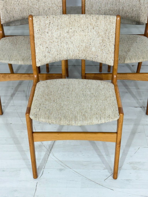 Set di 6 sedie Erik Buch di metà secolo / Sedie da sala da pranzo / Sedie da cucina