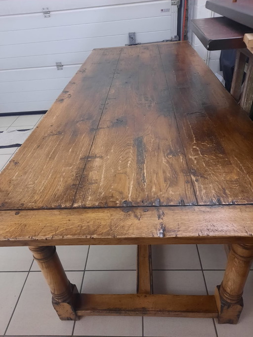Table en chêne avec rallonges
