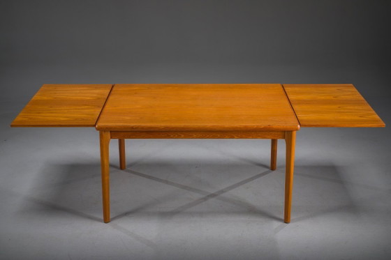 Image 1 of Danish Extendable Dining Table in Teak by Henning Kjærnulf for Vejle Møbelfabrik, 1960s
