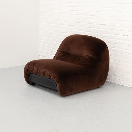 Malu Lounge Armchair Diego Mattu 1P Italy 70's – fauteuils, Textile