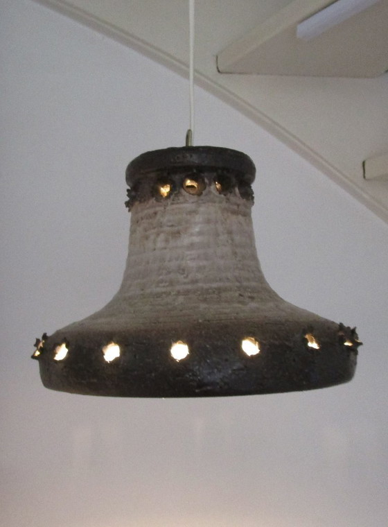 Vintage Danish ceramic pendant lamp from the 1970s (photo 15 of 17)