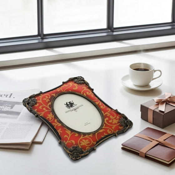 Image 1 of Griffin Collection Art Deco Photo frame - Ceramic & Brass