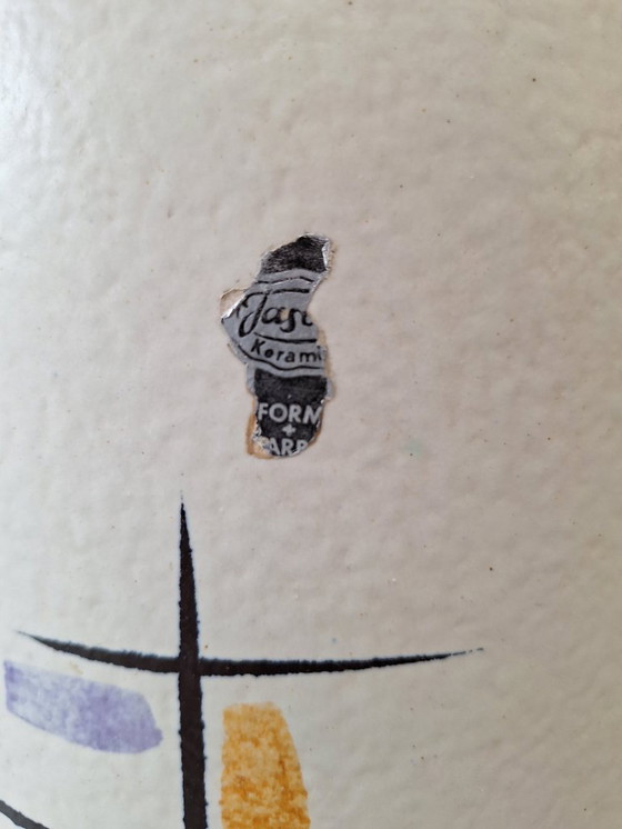 Image 1 of Vintage XL Jasba Keramik Vase Abstract