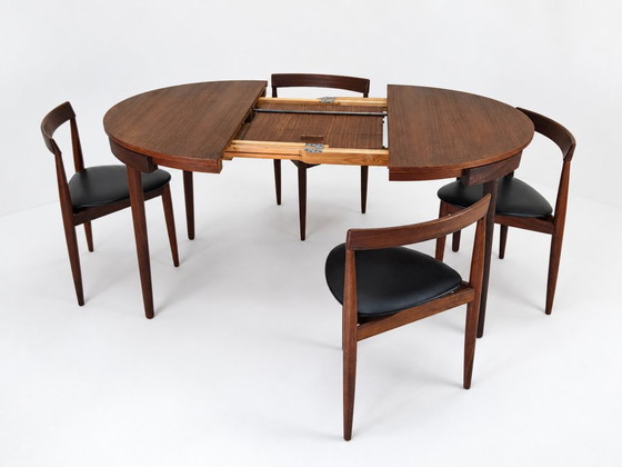 Salles à manger complètes Roundette en teck extensible par Hans Olsen pour Frem Røjle, Danemark années 1960 (photo 3 of 37)