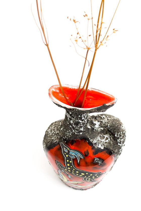 Image 1 of Vintage Vaas Pugi Fiorini Monaco Keramiek