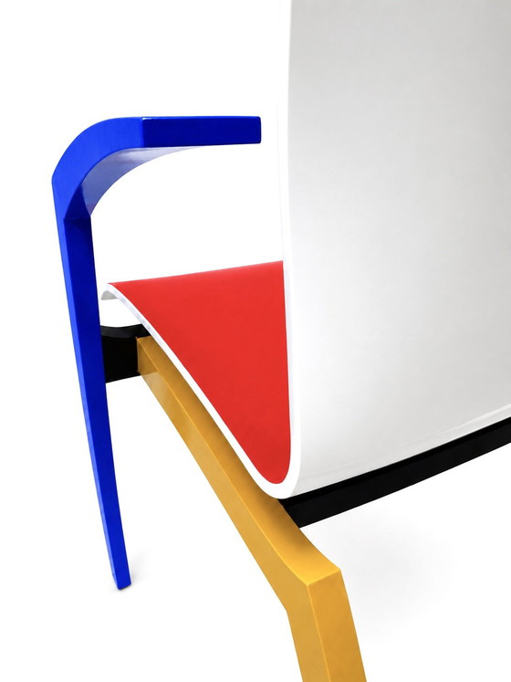 Sedia da pranzo Leolux Camarilla ispirata a "Mondrian" – Sedie da pranzo, Metal, Wood (photo 3 of 6)