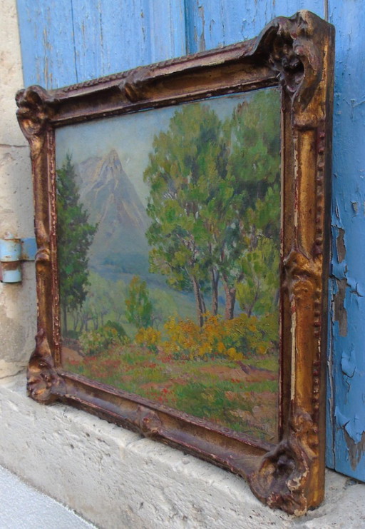 Antique French Impressionist Landscape Oil Painting | Original Framed Canvas | Late 19th Century