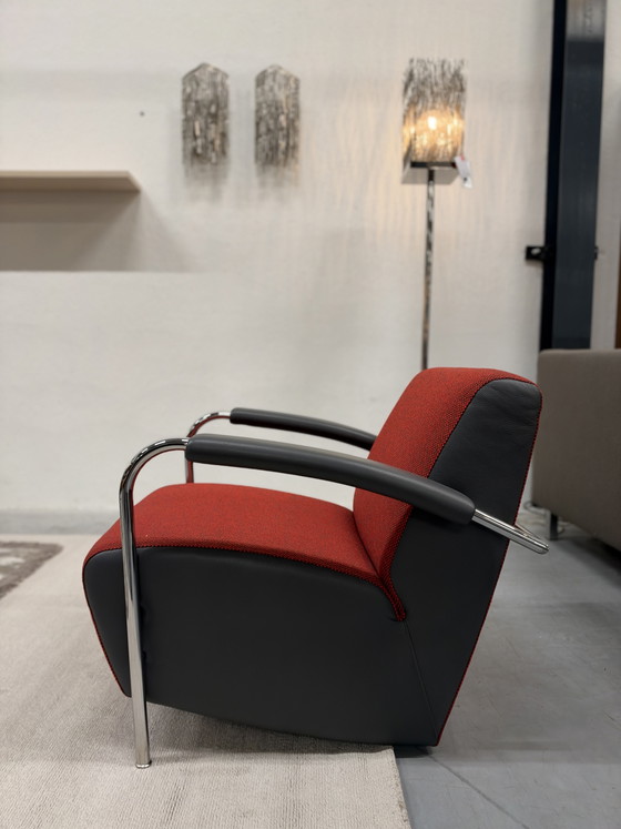 2 Poltrone Leolux Scylla rosso grigio, Altro, Pelle (foto 6 di 9)