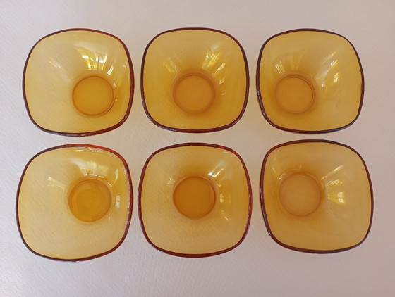Image 1 of Coppe da dessert in ambra Vereco (Francia)