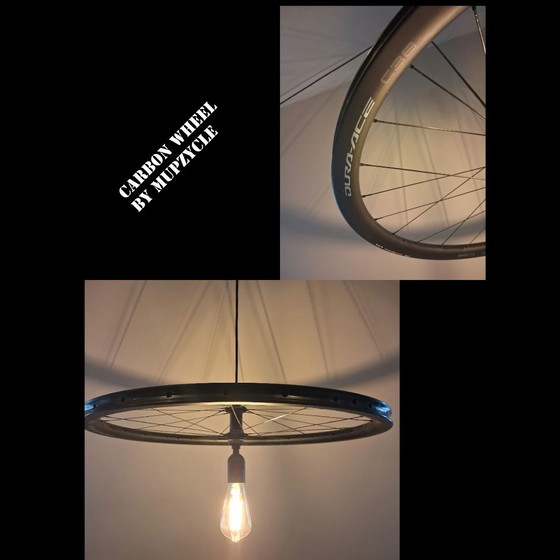 Lamp made from a carbon bicycle wheel – Pendant lamps, Other (photo 5 of 5)