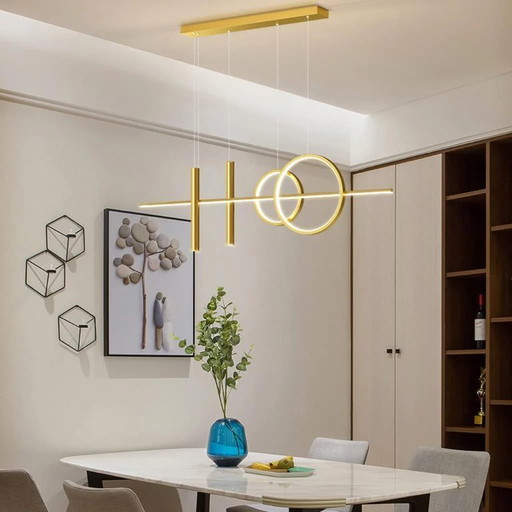 Moderner goldener Frangipani-Kronleuchter für das Esszimmer