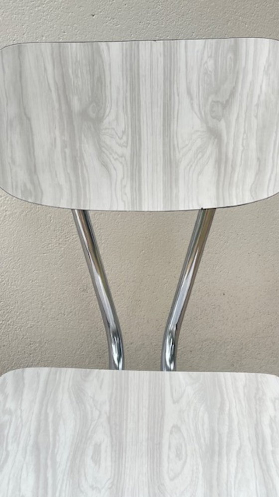 Coppia di sedie vintage in formica – Sedie da pranzo, Metal (photo 10 of 29)
