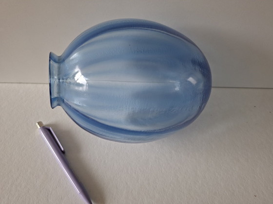 Vaas leerdam vintage, Vazen, Glas, Blauw (foto 5 van 7)