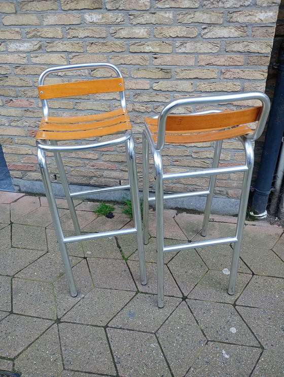 Image 1 of Indecasa outdoor chairs stool aluminium frame wood